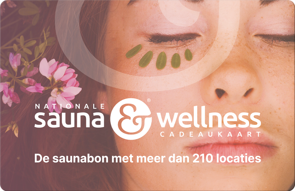 Dé Sauna en Wellness Cadeaukaart van Nederland, te besteden bij meer dan 210 sauna's