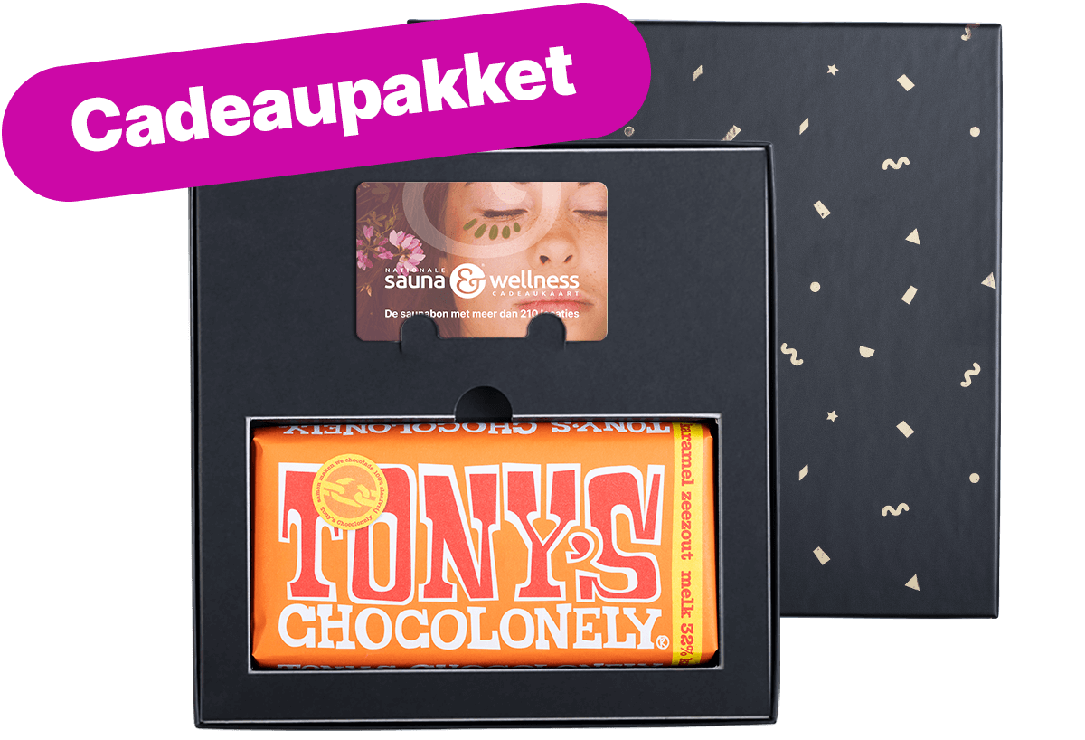 Cadeaupakket Tony's Chocolonely 'Karamel/ zeezout' (180 gr)